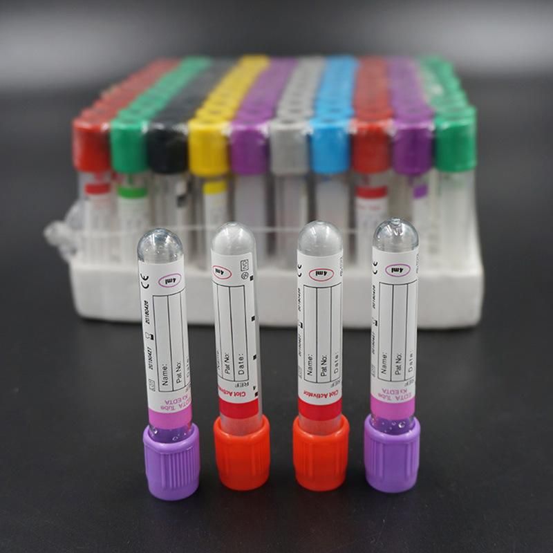 Medical Disposable Supply Glass or Pet EDTA K2 K3 Plain Gel&Clot Heparin ESR Vacuum or Non-Vacuum Blood Collection Test Tube