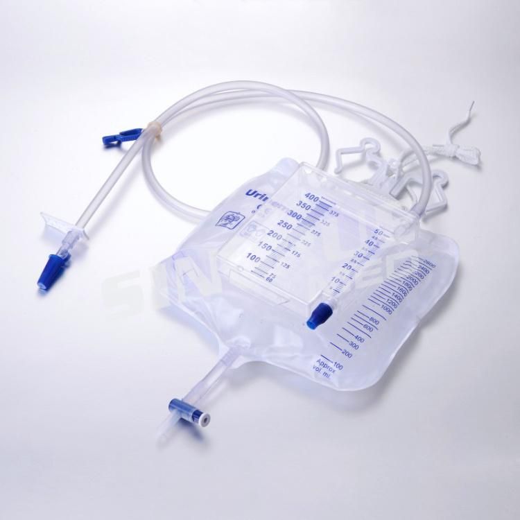 400cc Two-Chamber Urine Meter Urinary Drainage Bag with Plastic Cover