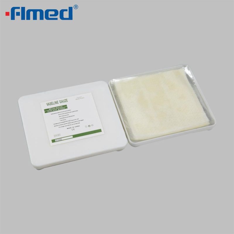 OEM 10PCS/Box Disposable Medical Wound Dressing Sterile Vaseline Gauze Dressing Sterile Paraffin Gauze