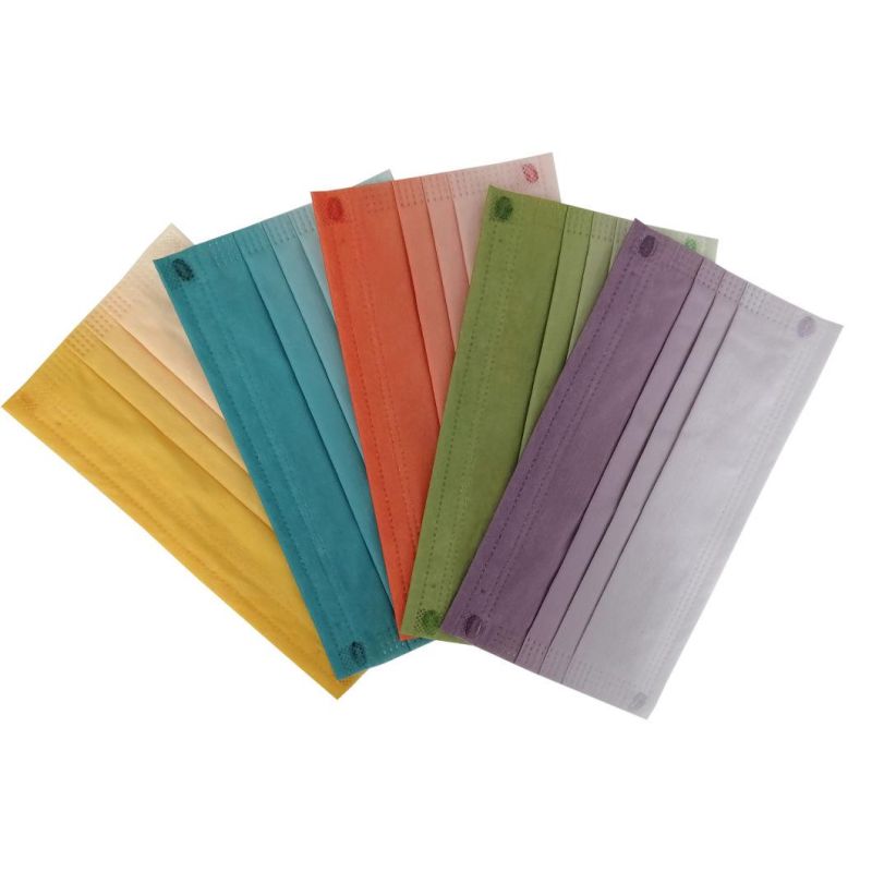 Earloop 3ply Colorful Nonwoven Face Mask