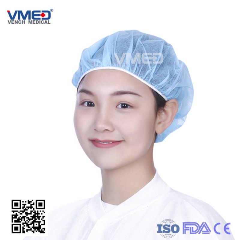 Nylon Hairnet/Bouffant/Nurse/Mob/Clip/Crimped/Pleated/Strip/Shower/Chef/Nurse/Doctor/Surgical/Round/Hospital/Medical/Dental/Nonwoven Disposable Cap