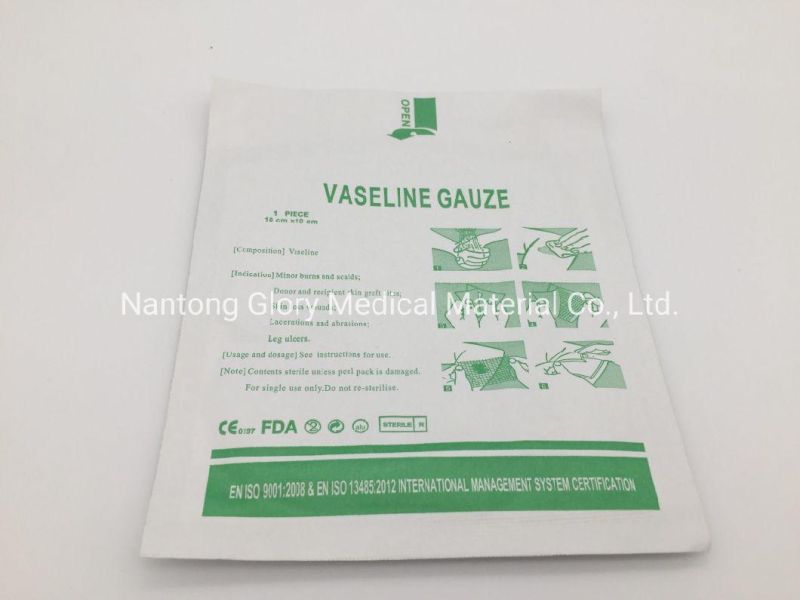 OEM Disposable Medical Supply Surgical Sterile Disposable Dressing Paraffin Gauze