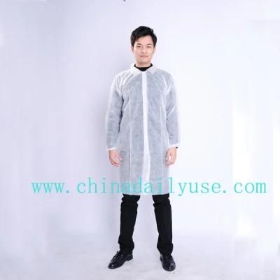 Splash Resistant Disposable Non Woven Isolation Gown/Lab Coat