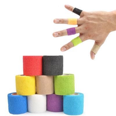 Medical Supplier 5cmx4.5m Colored Self-Adhesive Cohesive Elastic Bandage