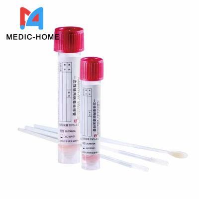 Virus Test Kit Swab Vtm Activated Sample Tubes Set Viral Transport Medium with Flocked Nylon Swab Stick