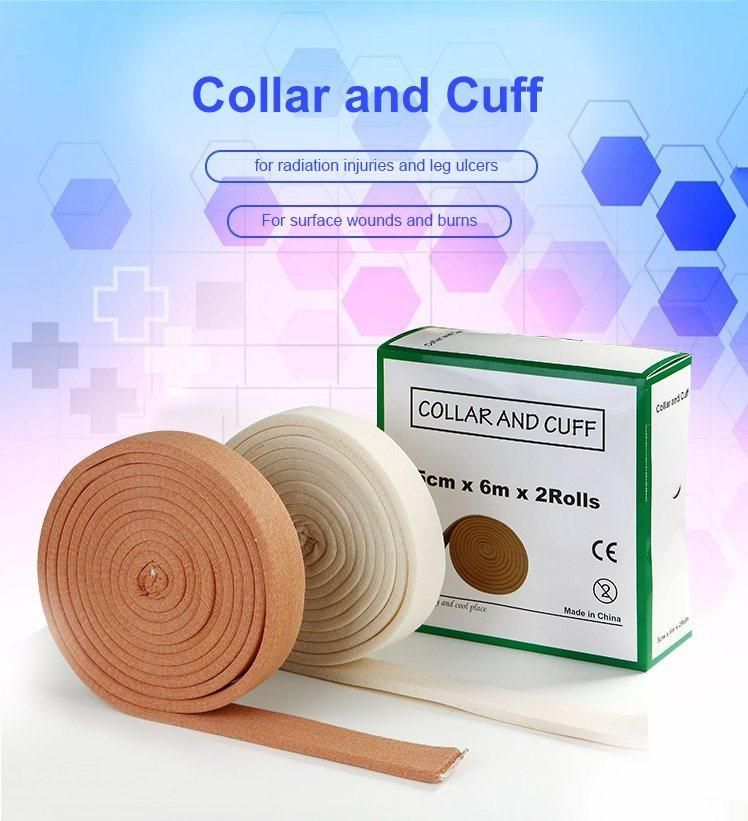 Disposable Medical Factory Hot Sale Sling Bandage White or Skin Color Collar and Cuff 5cm*6m