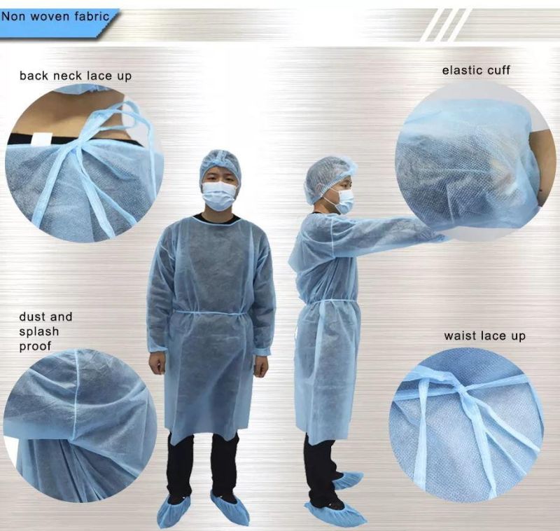 Doctor Isolation Gown Disposable Gown Medical Fabric Conjoined Coverall