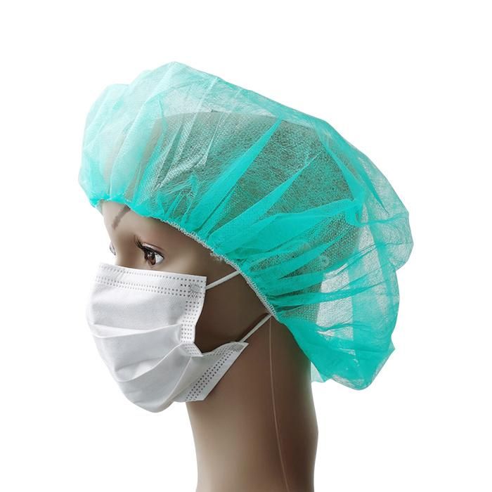 Disposable Bouffant Cap Nurse Surgical Cap Hair Net Protective Head Cover Non Woven Breathable Charlotte Round Caps Gorro Desechable