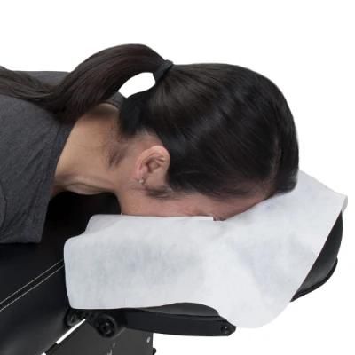 Wholesale White Soft Spunlace Non Woven Disposable Face Cradle Cover for Massage Table