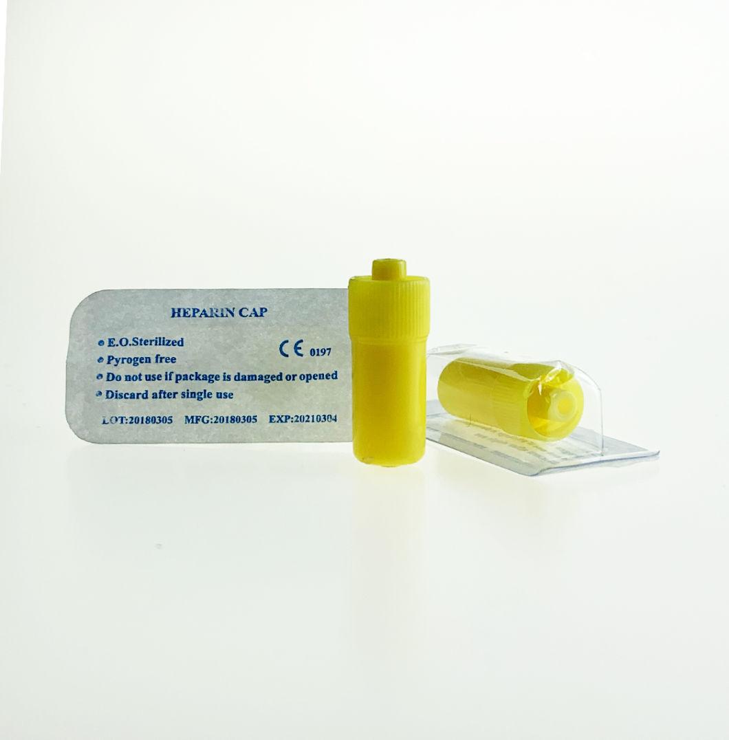 Wego Medical Products Wholesaler Disposable Sterile Yellow Heparin Caps Medical Plastic Heparin Cap