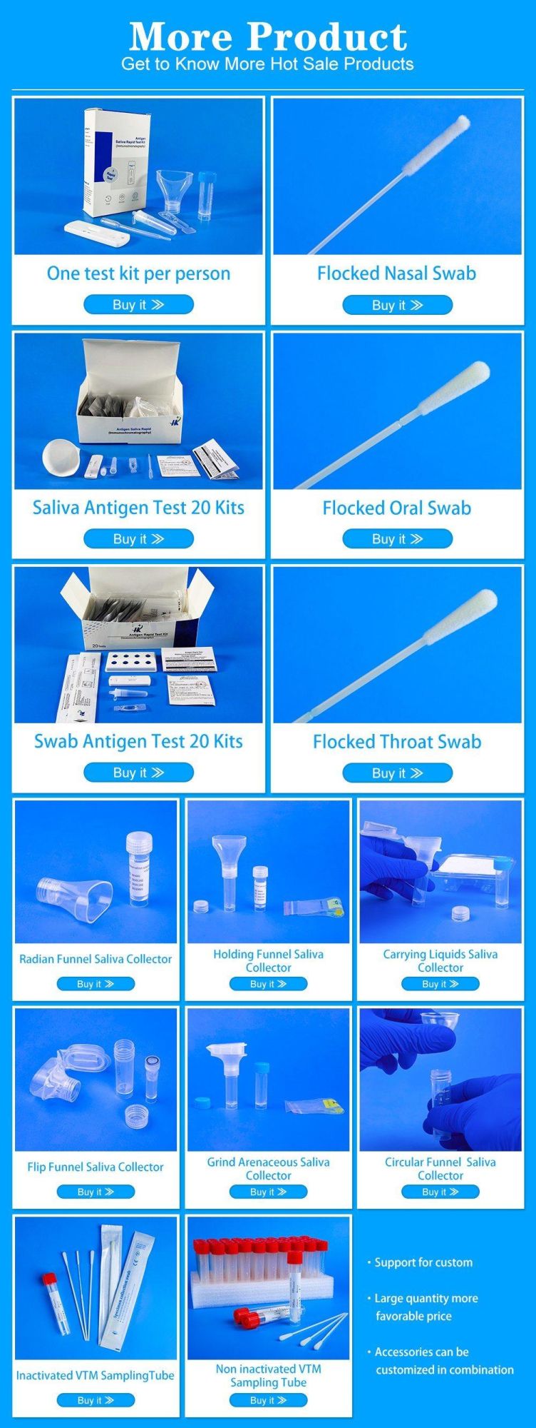 Colloidal Gold Method Antigen Test Antigen Rapid Swan Test Kit for 20 Person
