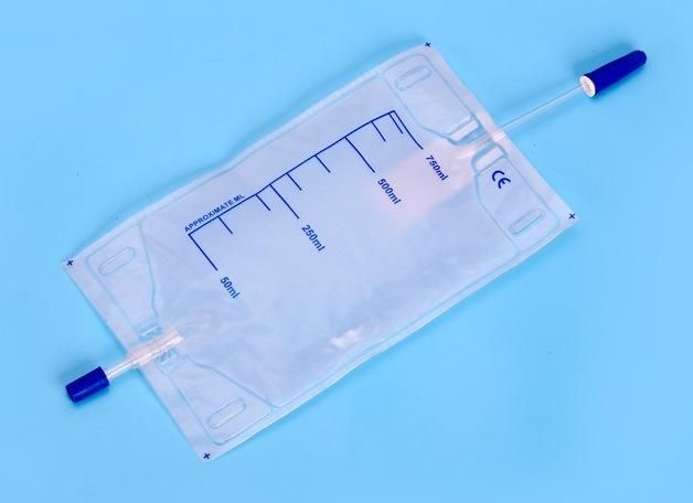 CE Approved 2000ml Disposable PVC Orsterilize Urine Drainage Bags Urine Container with T-Valve