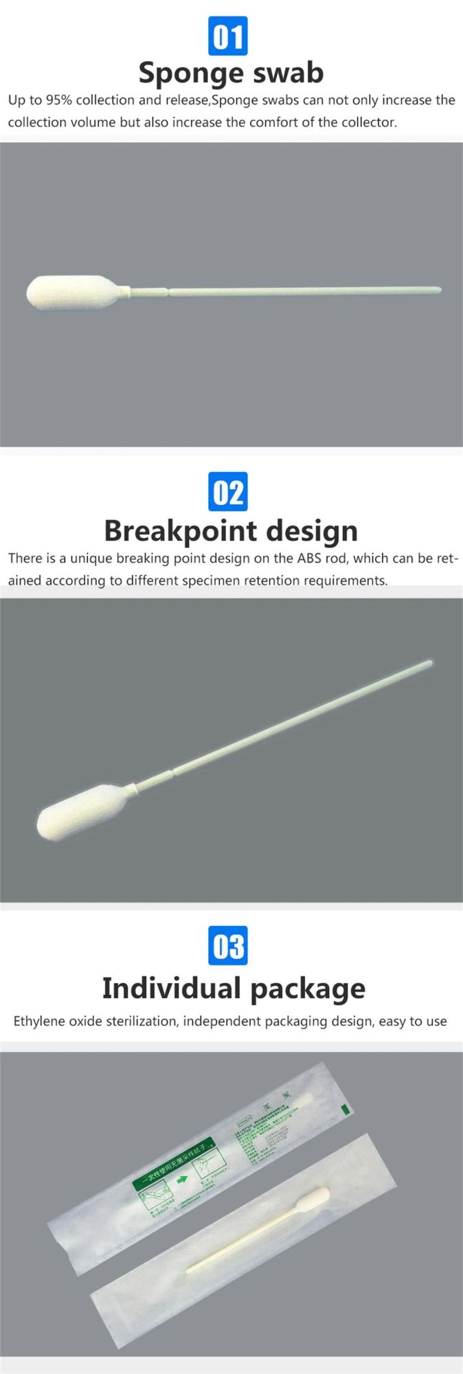 Foam Swabsticks Ideal for Oral Hygiene Procedures Drumsticks Swabs