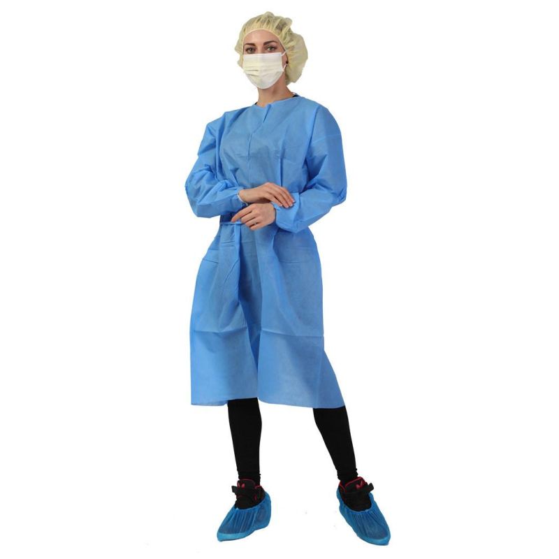 Disposable Gowns SMS/PPE Disposable Non Woven Surgical Isolation Gown Disposable Isolation Gowns