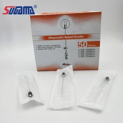 Disposable Sterile Spinal Needle with 25g 27 Pencil Quickle Point