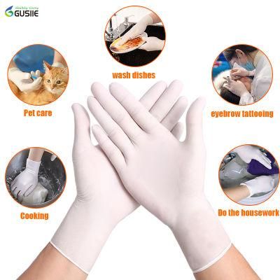 Natural Latex Environmentally Friendly Disposable Medical Examination Latex Large Gloves