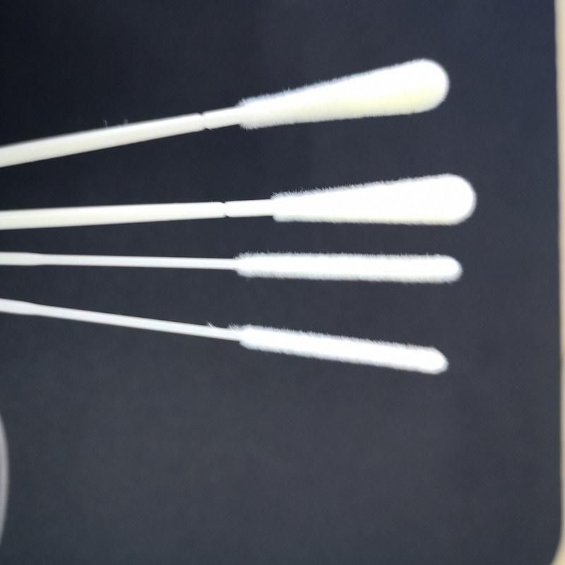 Medical Disposable Specimen Collection Sterile Nylon Flocked Nasopharyngeal Swab Throat Oral Nasal Swab