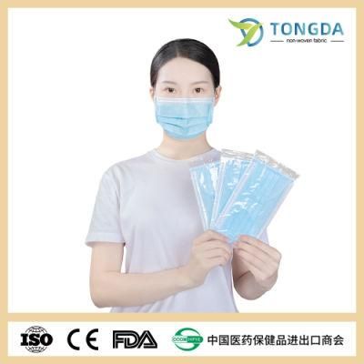 3ply Blue Earloop Face Mouth Mask China Suppliers Disposable Face Mask