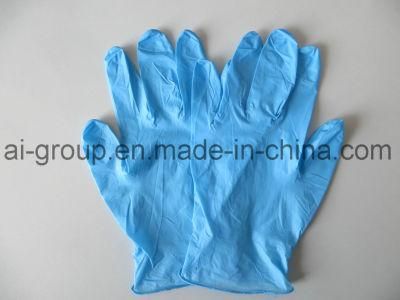 Disposable Blue Color Powder Free Nitrile Gloves for Checking