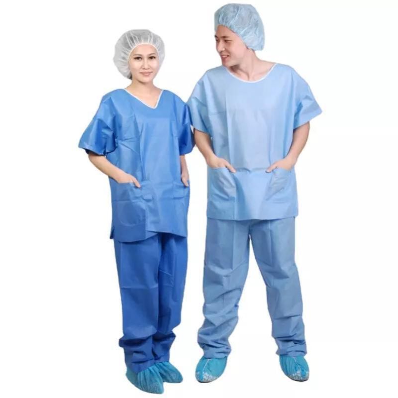 Disposable Hospital SMS PP Medical Scrub Suit