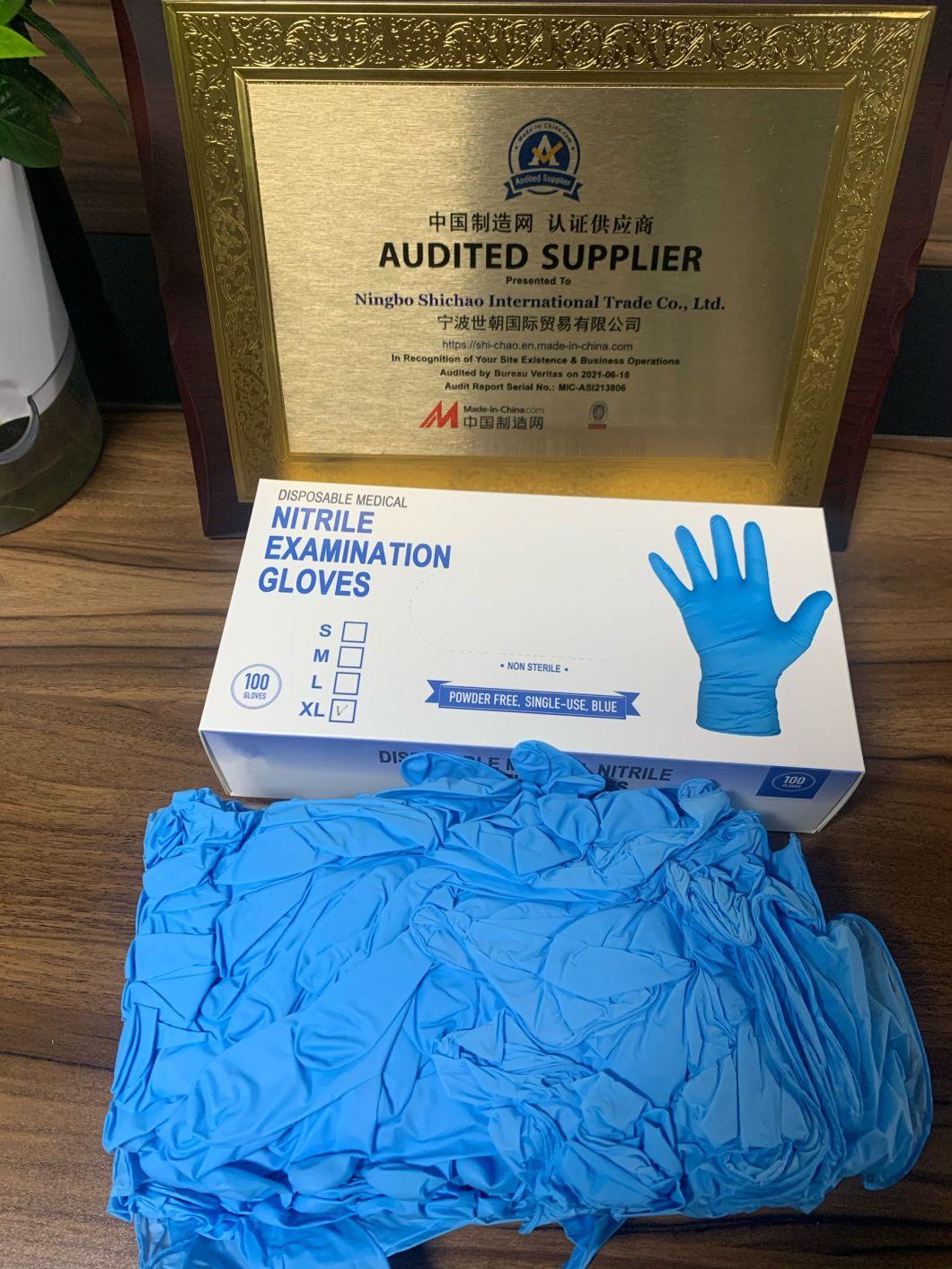 Hot Sale Disposable Medical Nitrile Gloves En 455 FDA510K ASTM D6319