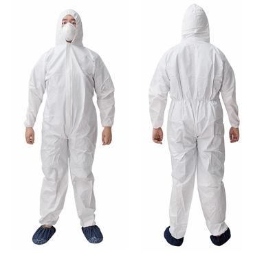 Wholesale Hazmat Chemical Clothing Protective Disposable Coverall with Tape