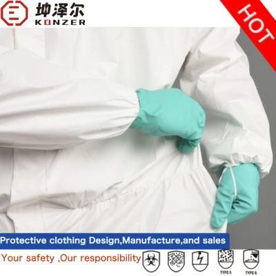 Type 5 Type6 Konzer Brand Disposable Coveralls for Hospital Medical Use