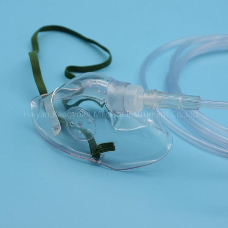 PVC Oxygen Mask Disposable with Connecting Tube Size S M L XL FDA