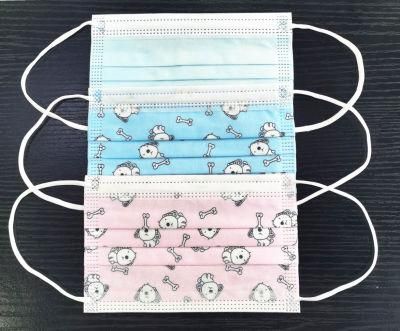 Medical Surgical Child Masks with Cartoon Printing Pm 2.5 Children Protective Disposable Kids Face Mask