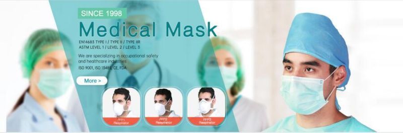 ASTM Level 3 Disposable Face Masks with Eye Shield and Ear Loops Isolation Mask