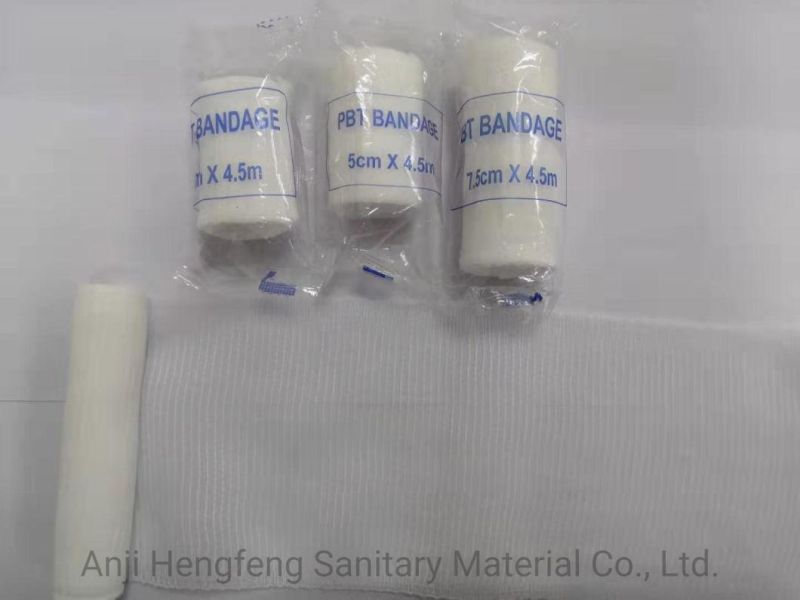 28g First Aid Bandage Elastic Bandage PBT/ Medical Elastic Gauze Conforming Bandage for Anji Hf