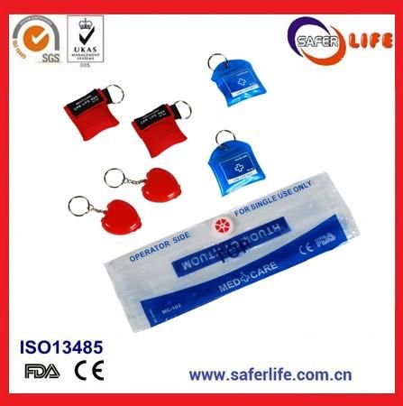 Ce FDA Approved CPR Face Shield with Nylon Bag Emergency Mask for Promotional Mouth to Mouth Kit