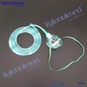 FDA Approved Medical PVC Oxygen Mask with O2 Delivery Tubing for Adult