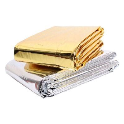 Emergency Blanket Outdoor Survive First Aid Rescue Kit Windproof Waterproof Foil Thermal Blanket for Camping Hiking