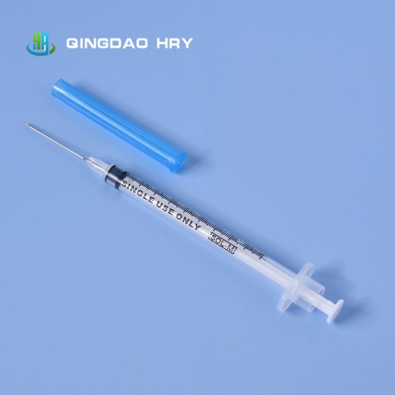 CE FDA 510K Approved Disposable Low Dead Space Syringe & Injector with Needle