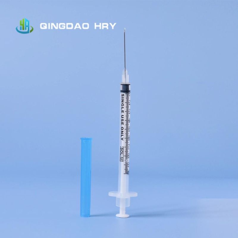 Disposable Syringe 1ml Luer Lock & Slip Medical Vaccine Syringe 1cc Hypodermic Syringe with Low Dead Space