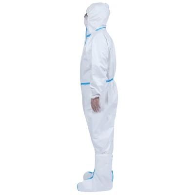 Heavy Duty Chemical Splash Protection Reinforced Seam Taped Disposable Coverall