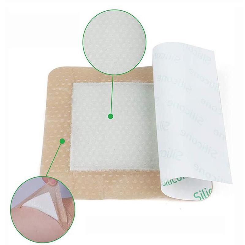 Bluenjoy High Quality Sterile Silicone Foam Wound Dressing for Hospital