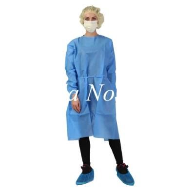 Workwear Suit Overall SMS Non Woven Isolation Gown Dark Green Yellow Isolation Gowns SMS