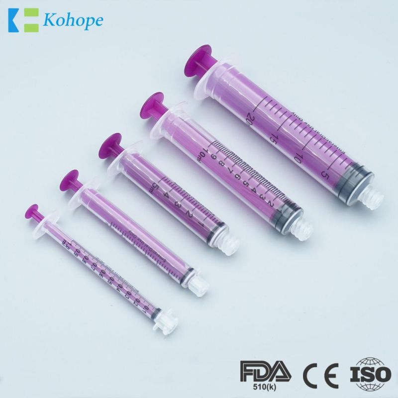 Disposable Popular 5ml Oral Syringe for Hospital with/Without Cap