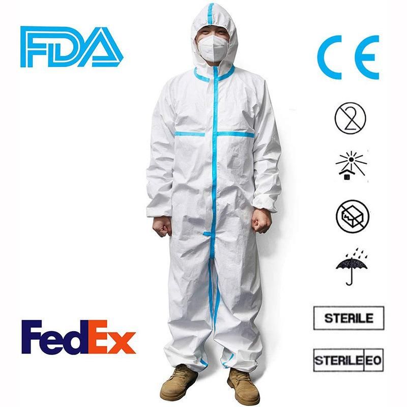 Factory Direct Selling Disposable Protective Clothes Isolation Suit Whitelist Enterprise Personal Protection Medical Supply Factory Direct Sale