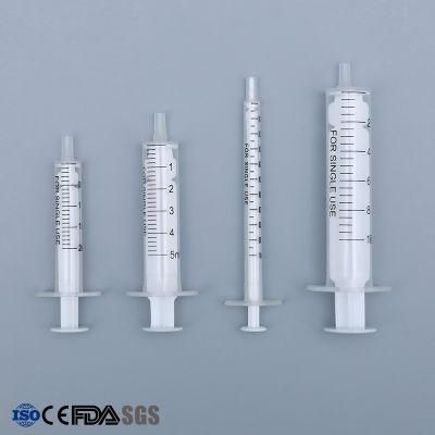 Latex Free Three-Part Vaccines Syringes in High Quality