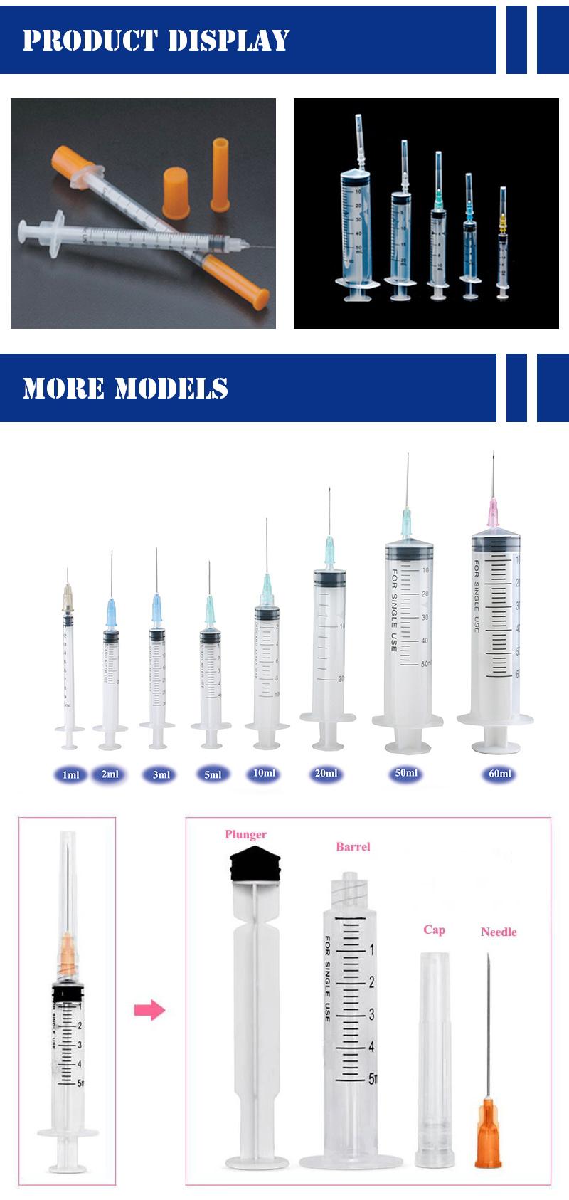 Disposable Plastic Medical Veterinary Injection Syringe with Needle