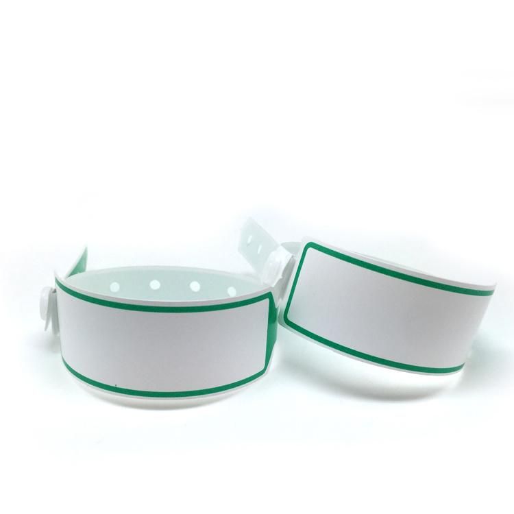 Waterproof Custom One Time Use Plastic Medical ID Band for Hospital