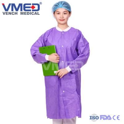 Disposable Medical SMS Nonwoven Protective Lab Coat