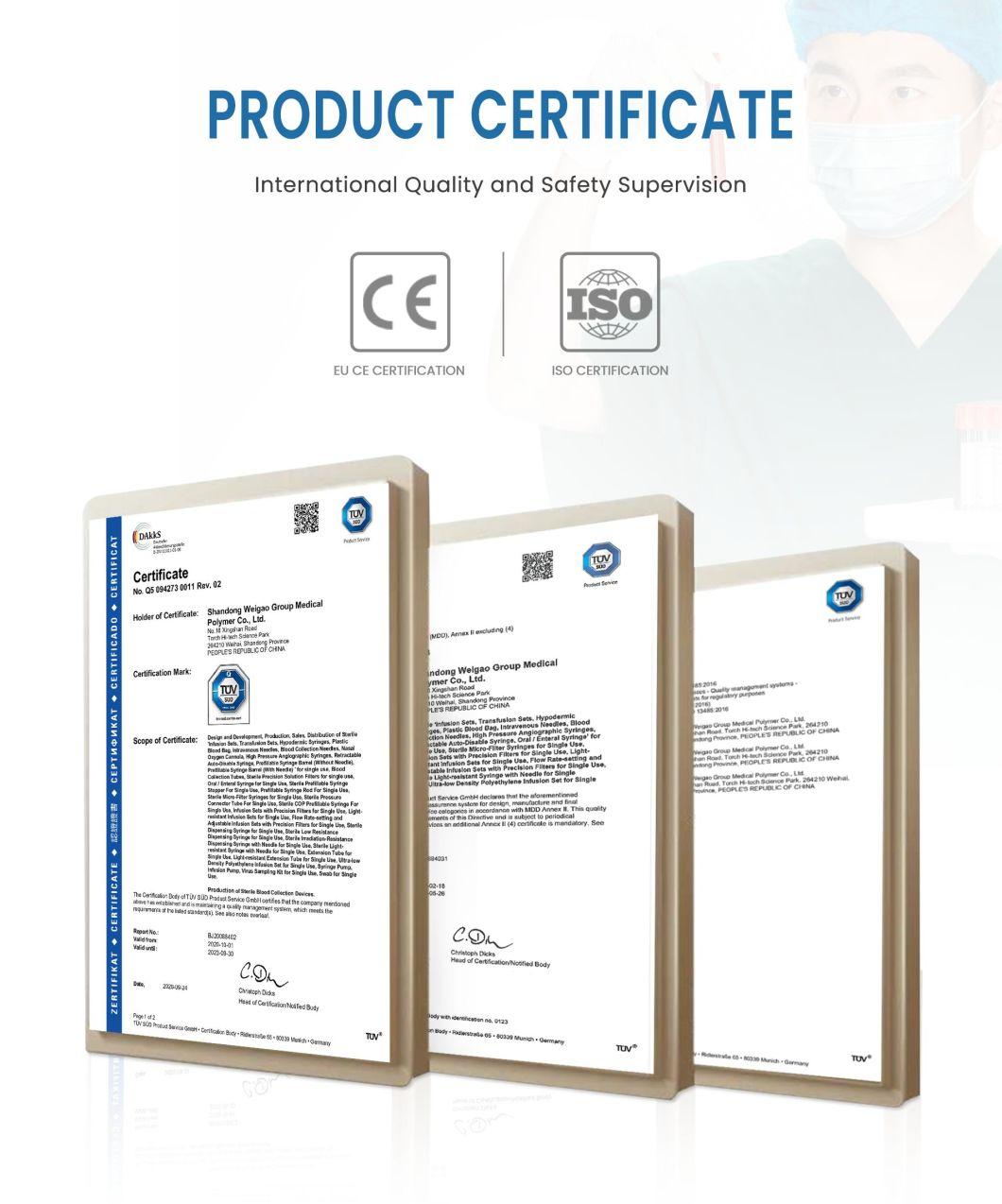 Hospital Medical Vacuum Blood Collection Test Tube CE Approved for Single Use