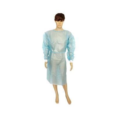 Disposable PPE Blue Nonwoven Surgical Isolation Gown