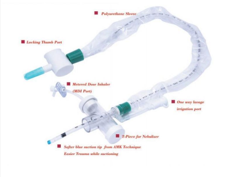 Medical Closed Type Sputum Suction Tube 10fr