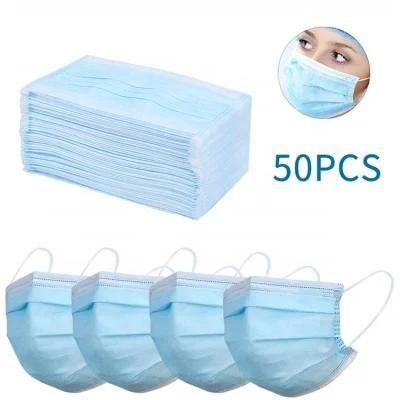 Factory Stock Earloop 3 Ply Fabric 98% Filter Disposable Mascarilla De Proteccion Medical Mascarilla Face Mask