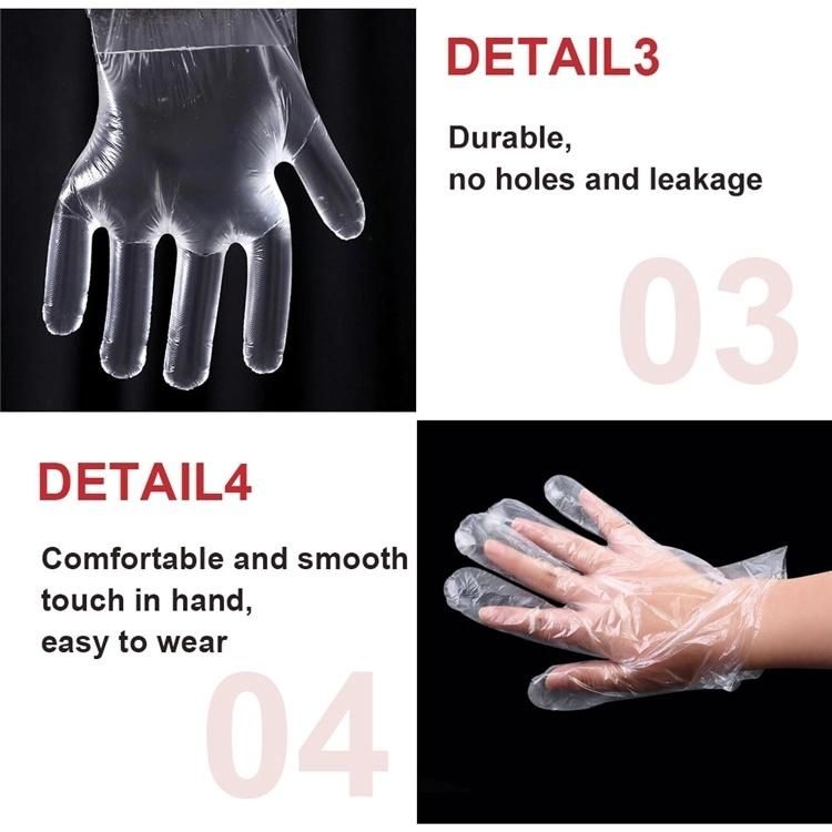 Disposable Food Grade Plastic HDPE Gloves for Cleaning Foodservice